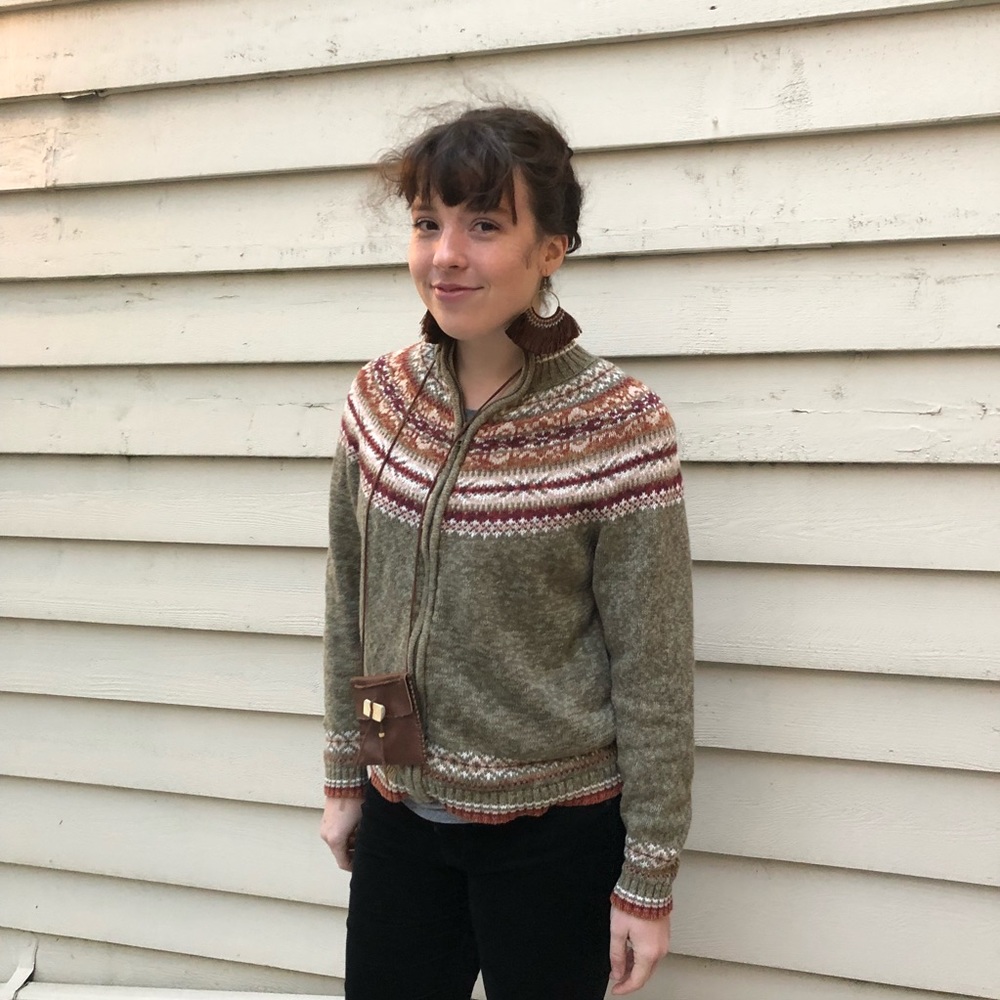 A Winter Zip-Up Sweater